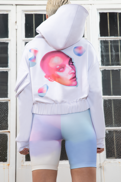 CLEITE Oversize Crop Hoodie